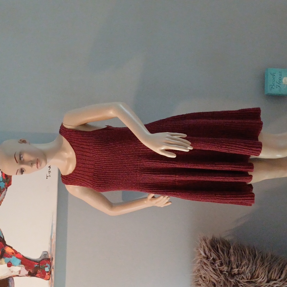 🔥🔥Free People Waterfall ruffle Trapeze sweater dress XS Fall